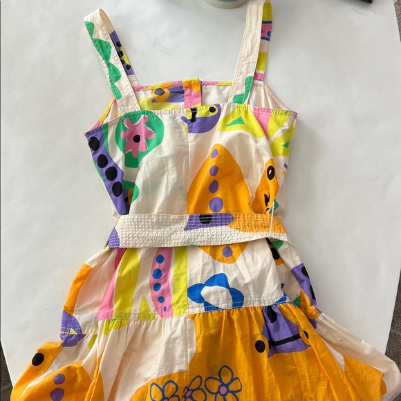 ZARA ABSTRACT COLORFUL PRINTED BUTTON DOWN MIDI DRESS XS - Picture 8 of 12